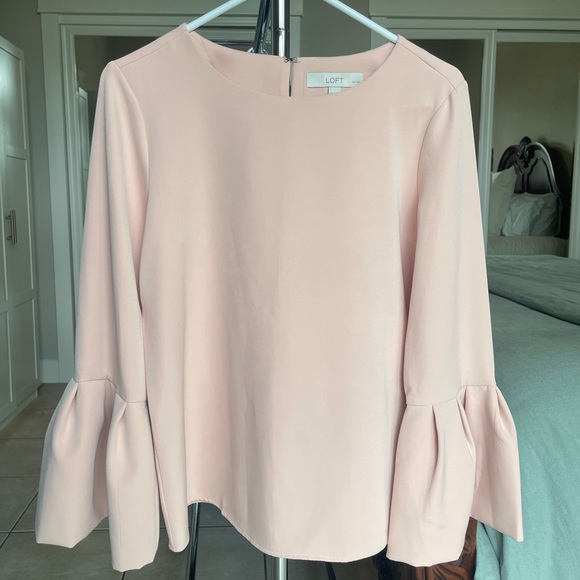 Loft blush bell sleeve top - Picture 2 of 5